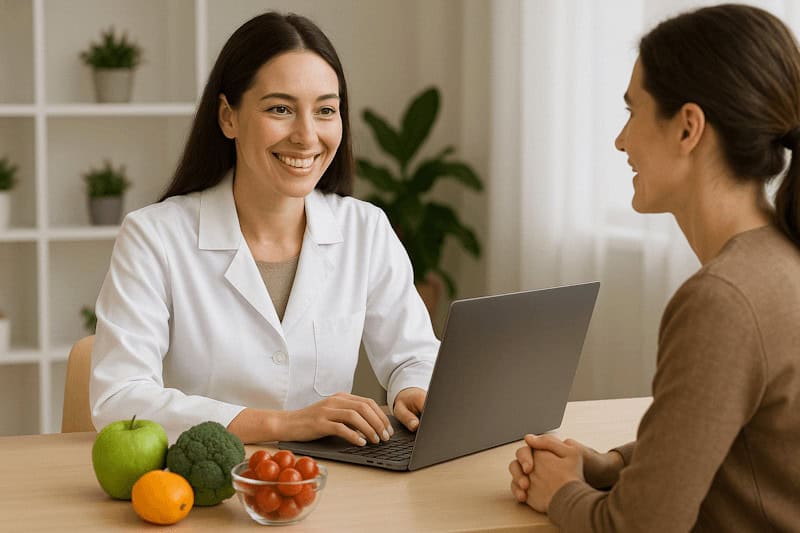 דיאטנית מול מטופלת 1